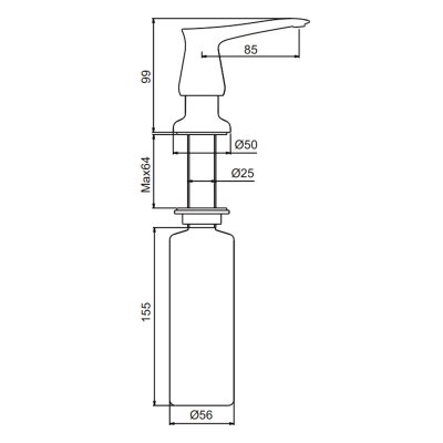 Дозатор для жидкого мыла Gappo хром G405 - 1