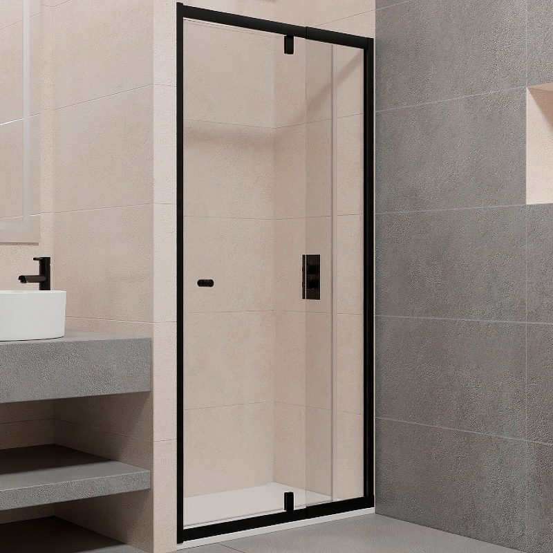 Душевая дверь RGW Passage PA-02B 80х185 профиль черный стекло прозрачное 41080208-14 - 0