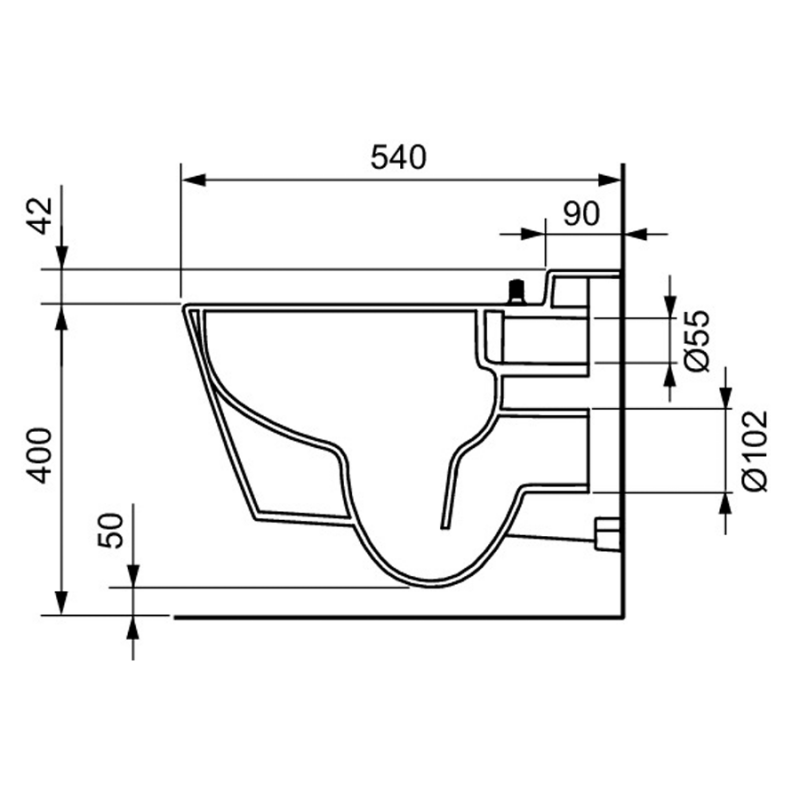 Чаша для унитаза подвесного TECE One 9700200 - 1
