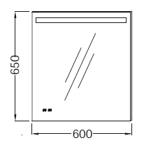 Зеркало в ванную Jacob Delafon  60 см  EB1430-NF - 1