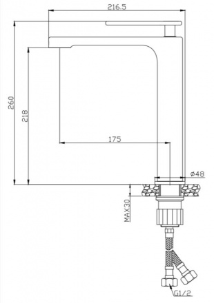Смеситель для раковины Cezares Momento хром, глянцевый  MOMENTO-LC-01-W0 - 1