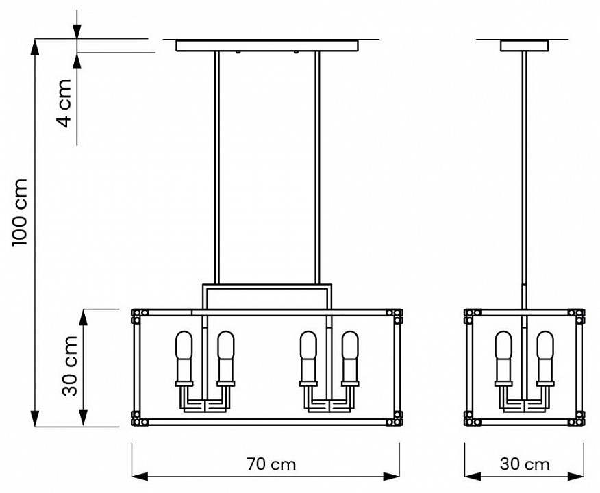Подвесной светильник LUMINA DECO Waldorf LDP 1140-8 BK+MD - 7