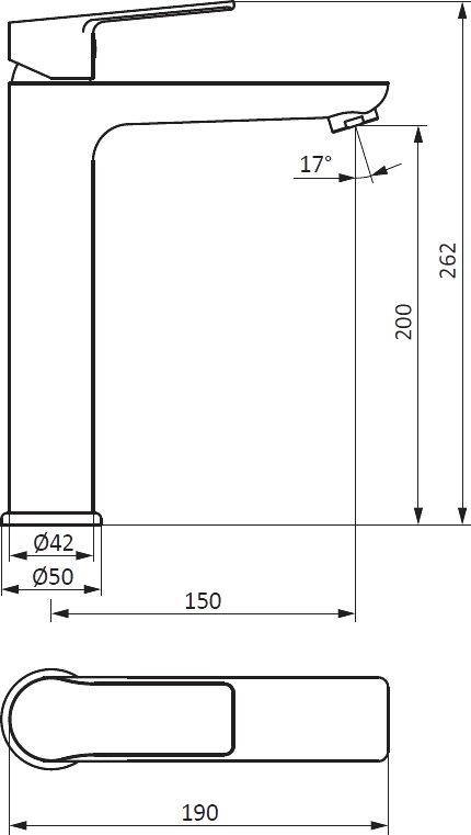 Смеситель для раковины STWORKI by Damixa Хельсинки HFHS02230 черный, однорычажный, латунь, для раковины чаши, высокий, матовый - 1