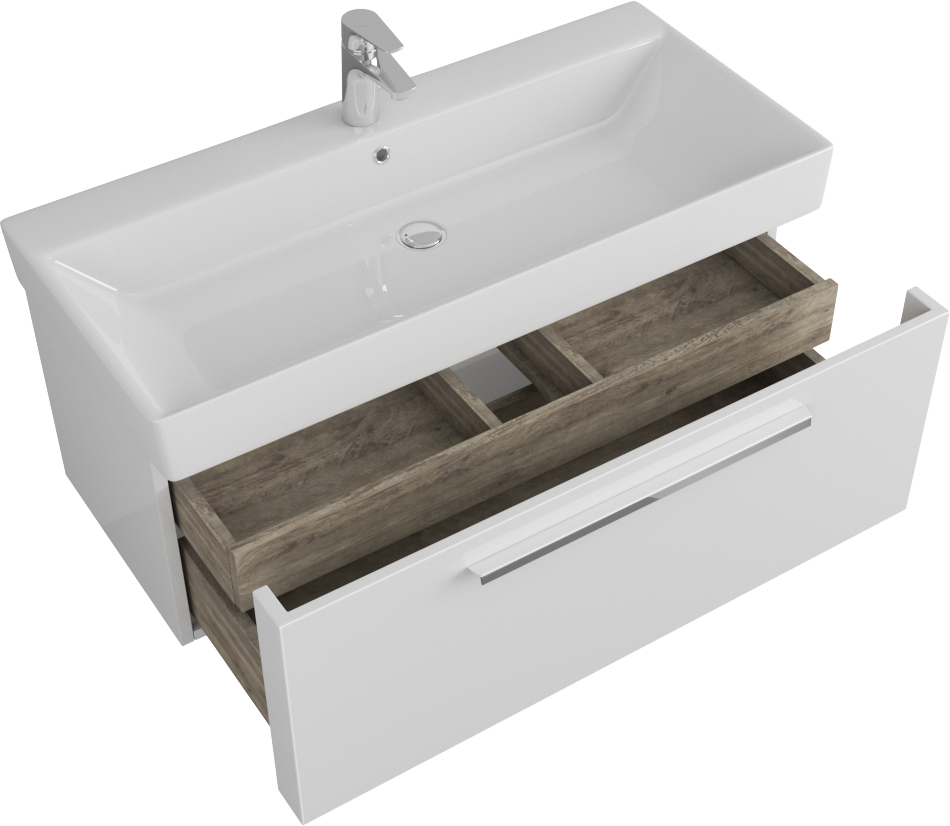 Тумба для комплекта Owl 1975 Ragnar 100 белая, 1 ящик, 1 внутренний OW020200 - 1