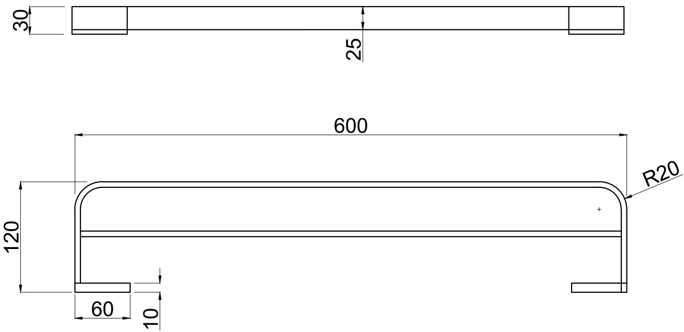 Полотенцедержатель двойной Allen Brau Infinity 60 хром 6.21013-00 - 1