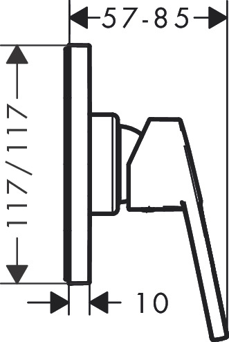 71612000 HG Logis Loop смеситель для душа (внешняя часть) - 1