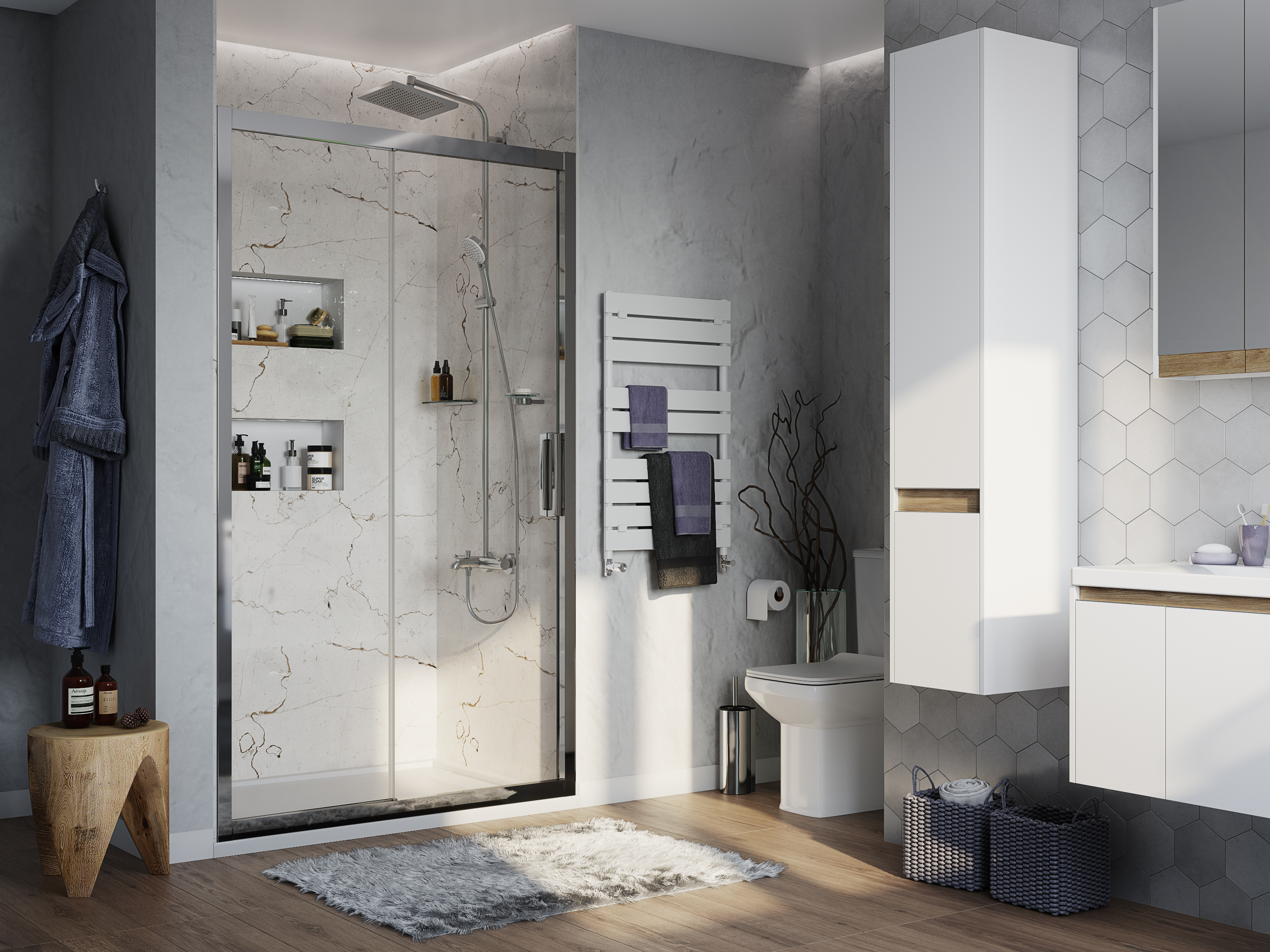 Душевая дверь в нишу STWORKI Стокгольм DE019D2140200 140 см профиль хром глянец 3GW212TTKK000 - 1