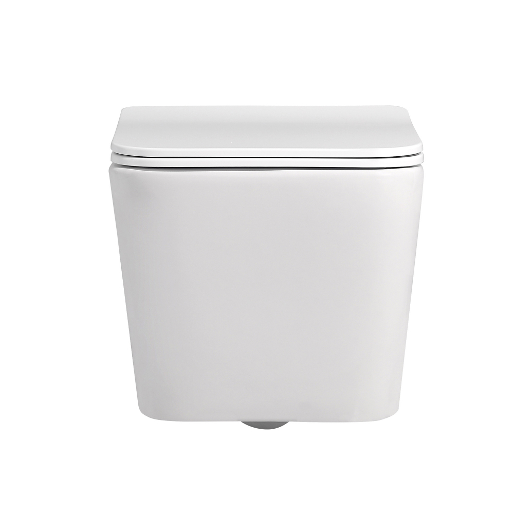 Унитаз ABBER Rechteck AC1201MW подвесной белый матовый, безободковый - 4