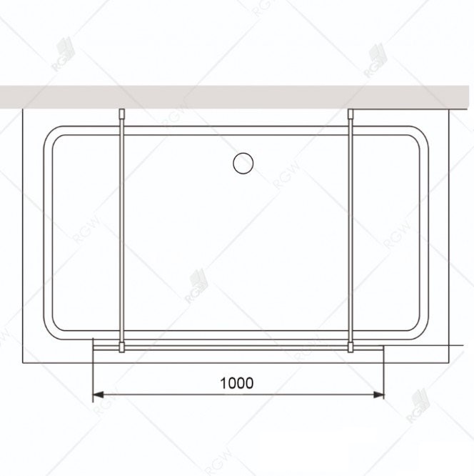Душевая перегородка RGW Walk In WA-016 100х195 профиль хром стекло прозрачное 35101610-11 - 2