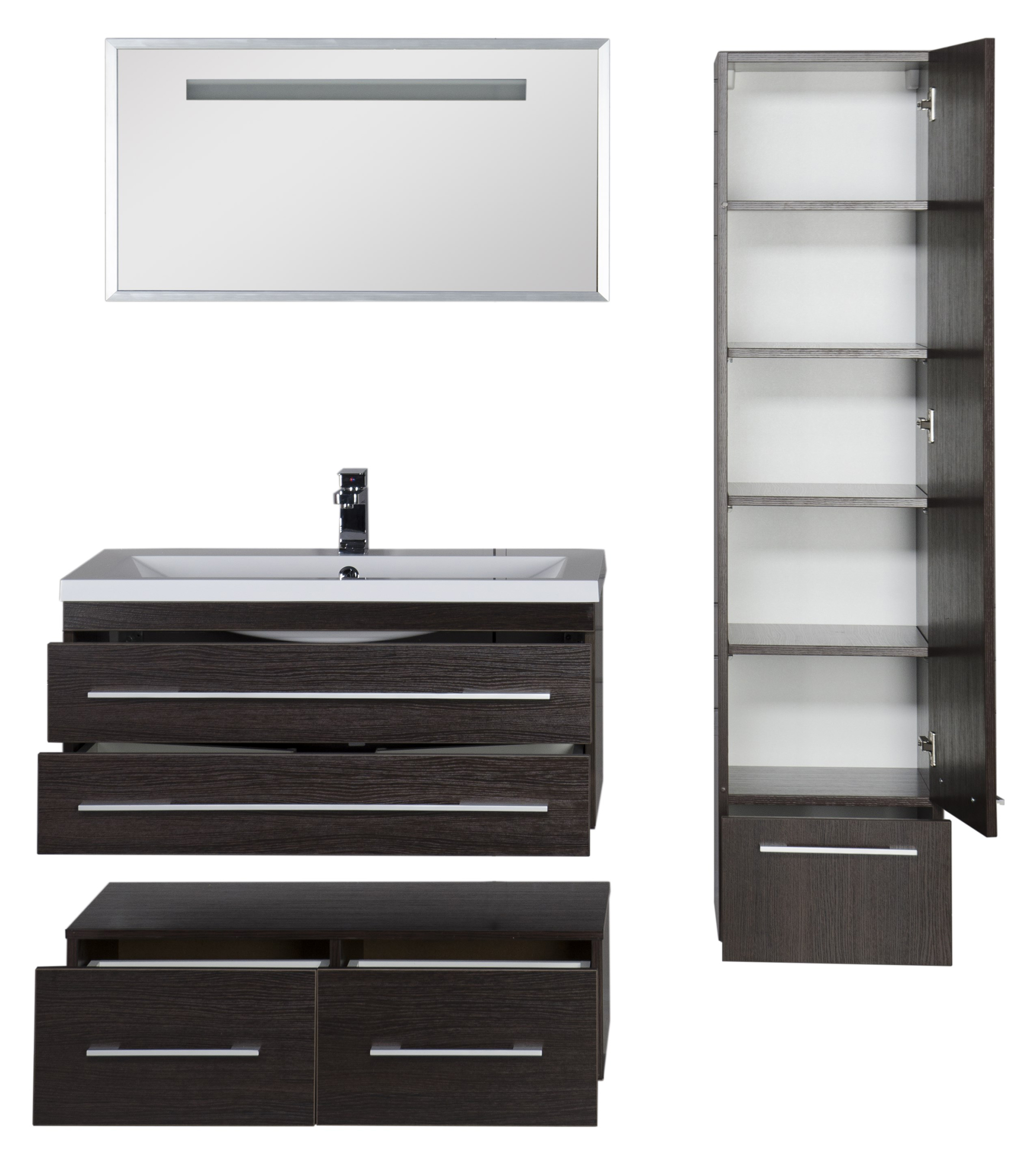 Тумба Aquanet Нота 100 подкатная венге 00170750 - 27