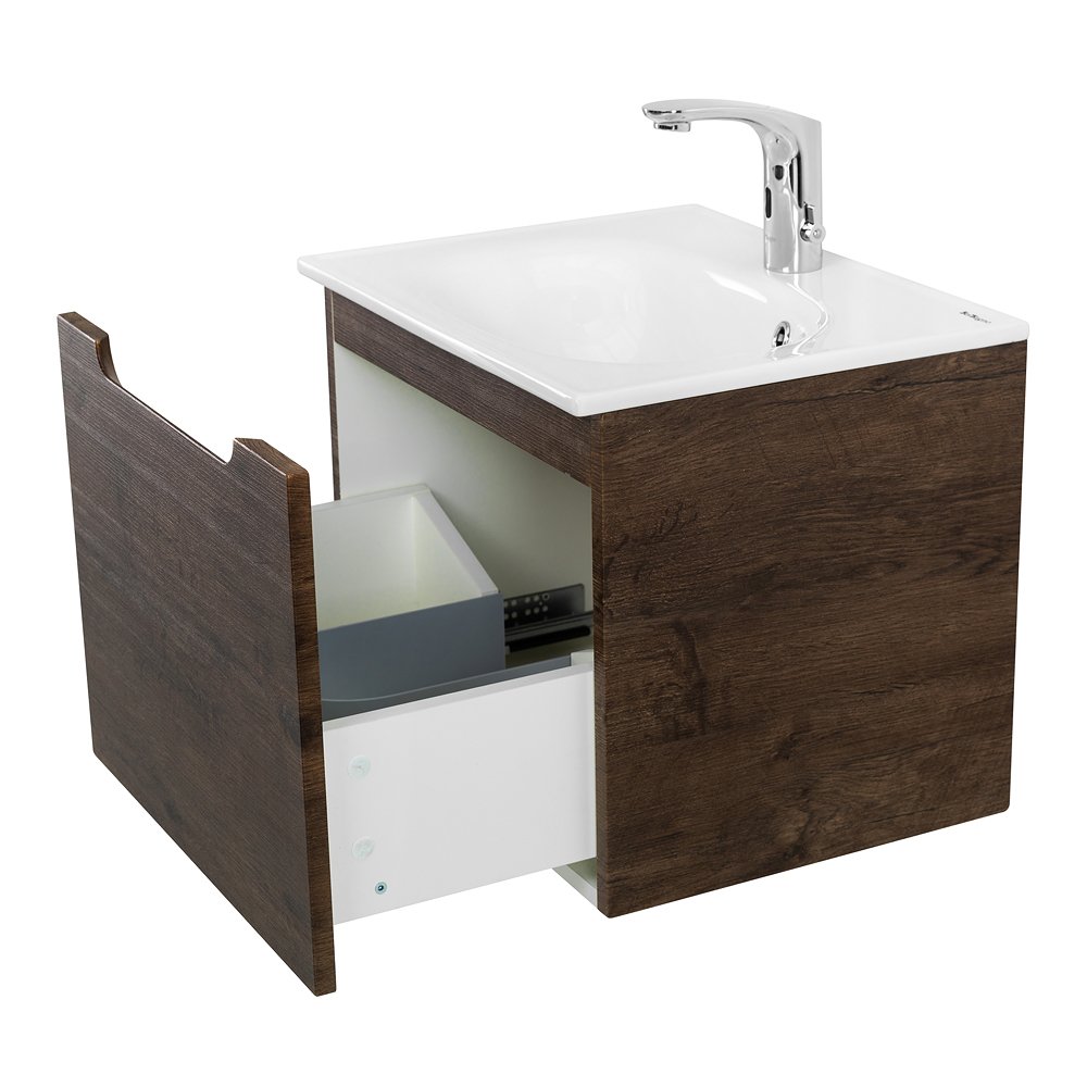 Тумба под раковину BelBagno Etna 50 темное дерево ETNA-500-1C-SO-RW-P - 7