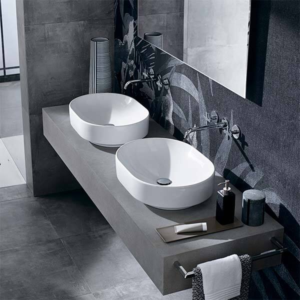 500.771.01.2 VariForm Раковина с установкой на столешницу овальной формы, 55х40 см, без отв. под смеситель, без отв. перелива - 1