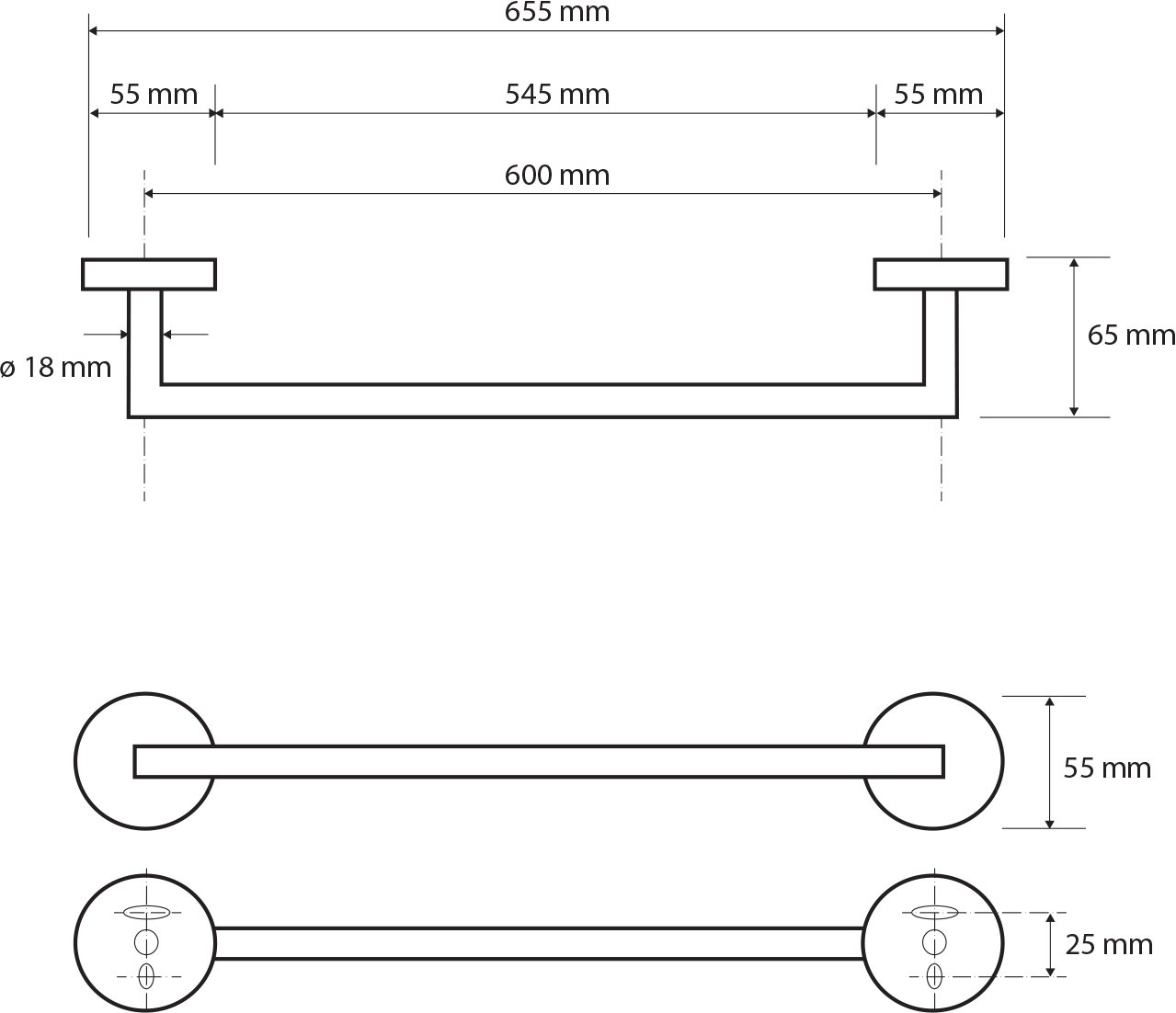 Полотенцедержатель Bemeta Dark  104204040 - 1