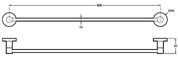 Полотенцедержатель Jacob Delafon Eo E77828-CP - 1