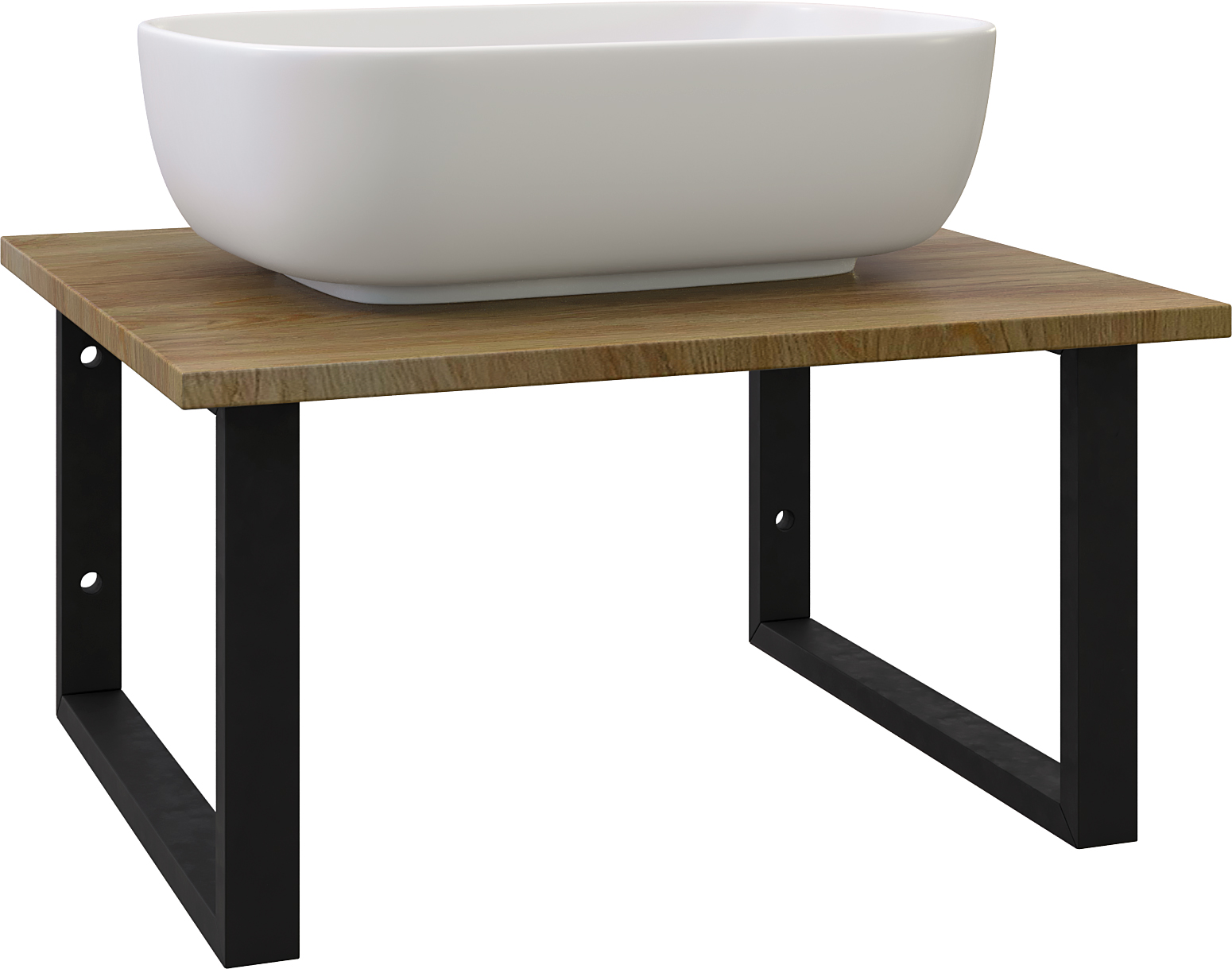 Столешница с раковиной DIWO Элиста 60 светлое дерево, с раковиной Moduo 50 Square 554627 - 4