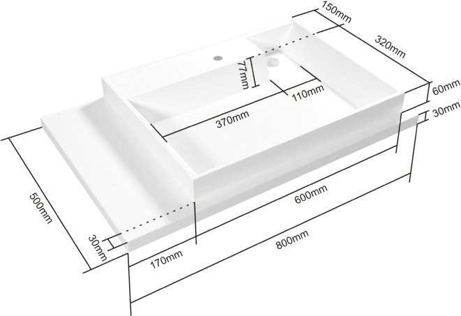 Раковина СанТа Юпитер 80 R 900121 - 6