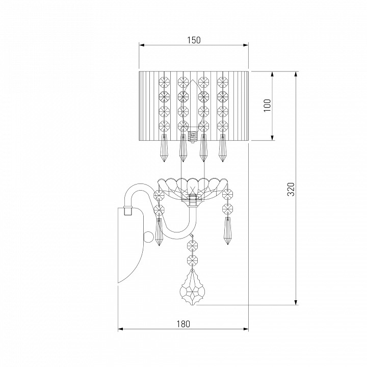 Бра Eurosvet Allata 2045/1 хром/белый - 2