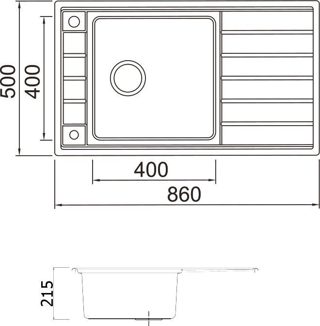 Металлическая мойка Seaman SMR-8650A  SMR-8650A.B - 1