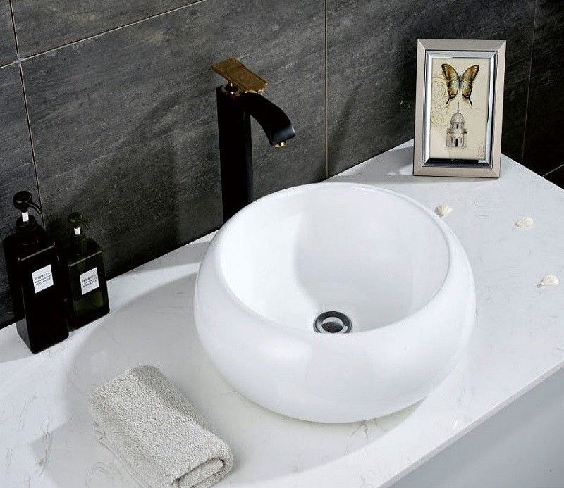 Раковина накладная CeramaLux N 40 см белый  5004 - 0