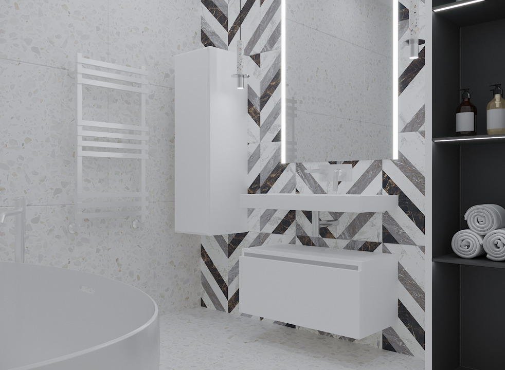 Тумба Armadi Art Flat Valessi Uno-S 80 подвесная белый глянец 897-080-W - 1