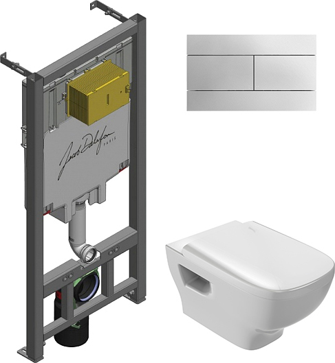 Комплект Jacob Delafon Struktura E29025-NF-M17 кнопка хром - 0