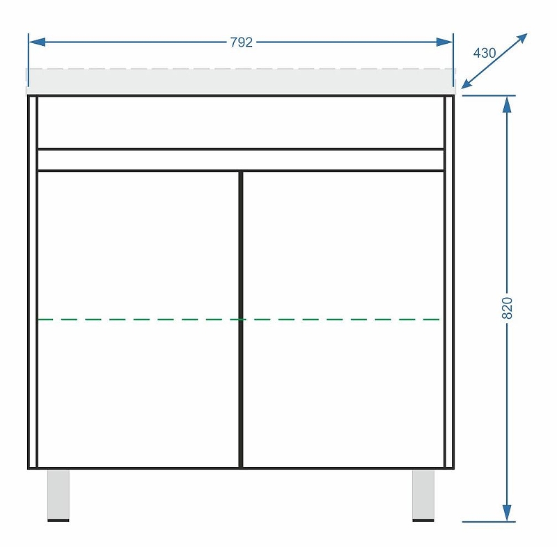 Тумба под раковину Stella Polar Фаворита Сомо 80 белый SP-00000164 - 3