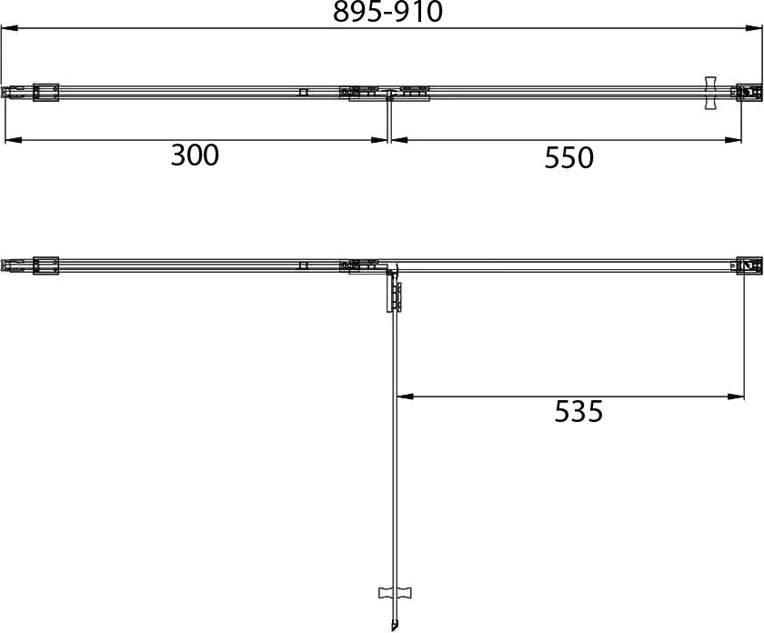 Душевая дверь в нишу Veconi Vianno VN-73B 90 см профиль черный  VN73B-90-01-C4 - 3