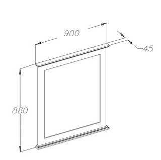 Зеркало Opadiris Палермо 90 белое матовое Z0000008548 - 2