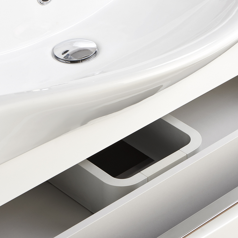 Тумба под раковину Aquaton Капри 80 белый глянцевый 1A230201KP010 - 8