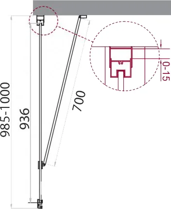 Душевая стенка BelBagno Marmi 100х195 профиль хром стекло прозрачное MARMI-100-FIX-C-Cr - 2