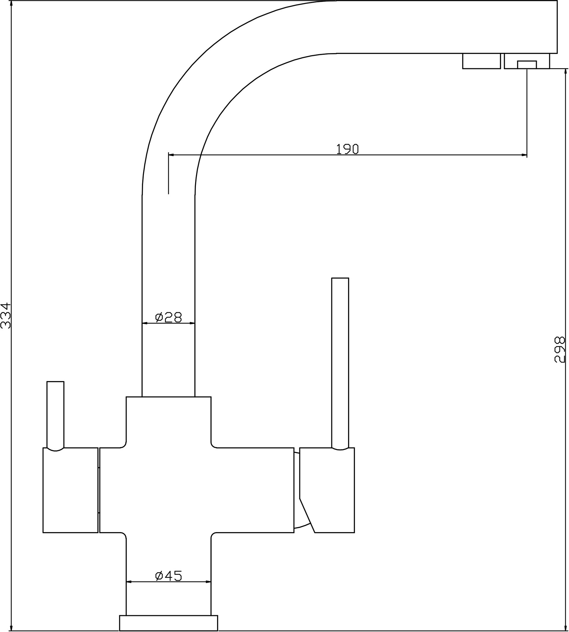 Смеситель Swedbe Selene Plus 8148 для кухонной мойки - 3