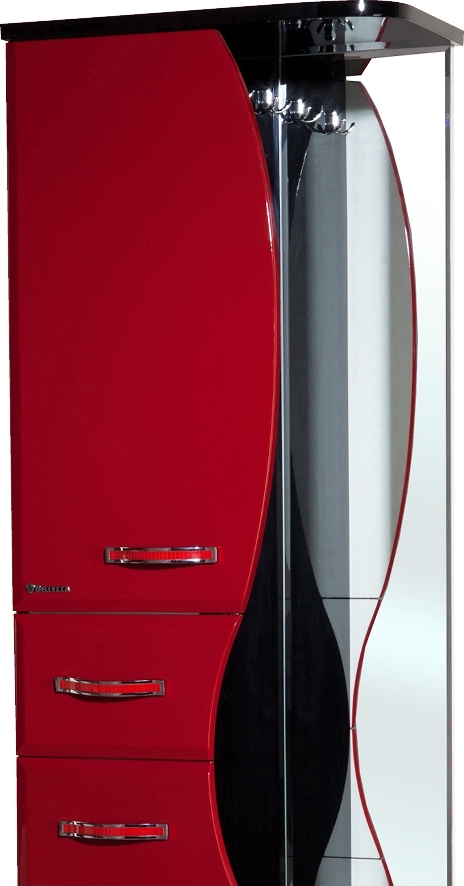 Шкаф-пенал Bellezza Рио 50 L красный с черным 4623606022212 - 2