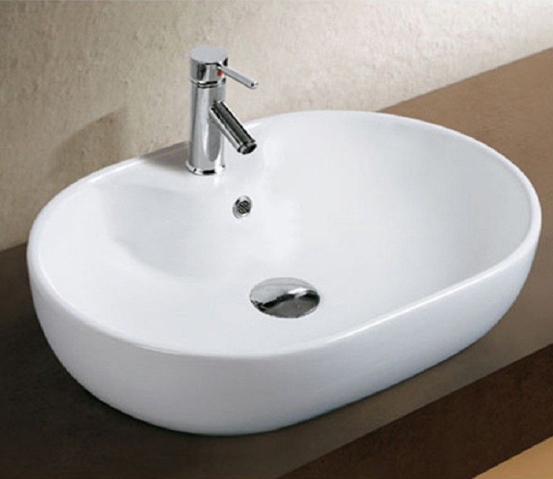 Раковина накладная Ceramalux N 59 белый  9163 - 6