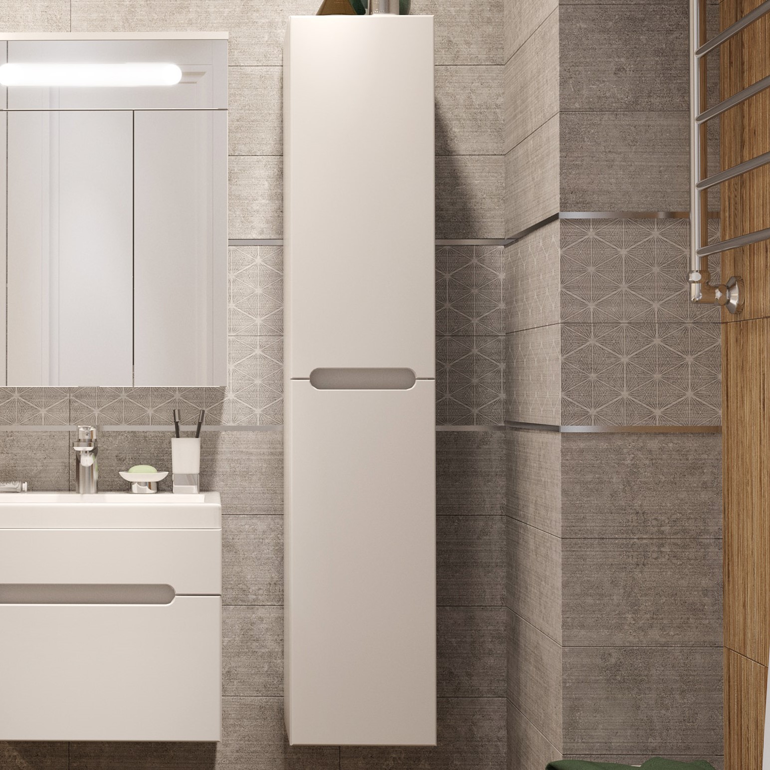 Шкаф-пенал DIWO Коломна KOL.P.30/P/W - 0