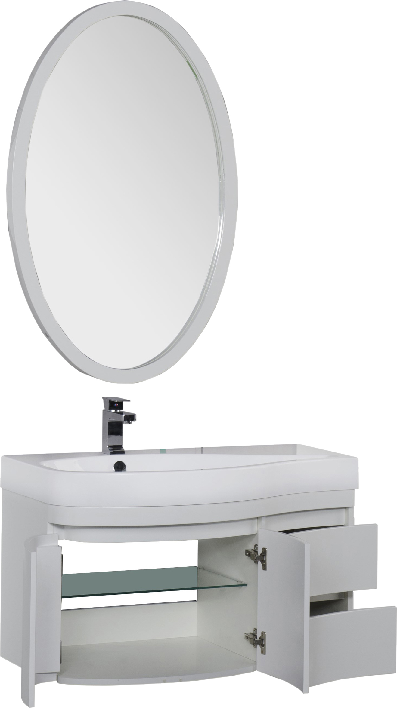 Тумба с раковиной Aquanet Сопрано 2-95  белая L 169631 - 9