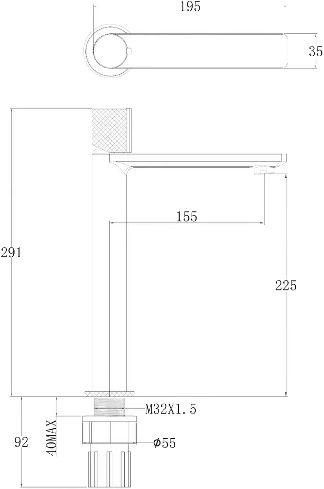 Смеситель для раковины Allen Brau Liberty хром 5.33002-00 - 1