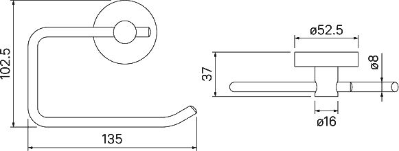 Держатель туалетной бумаги Iddis Sena SENSS00i43 открытый - 2