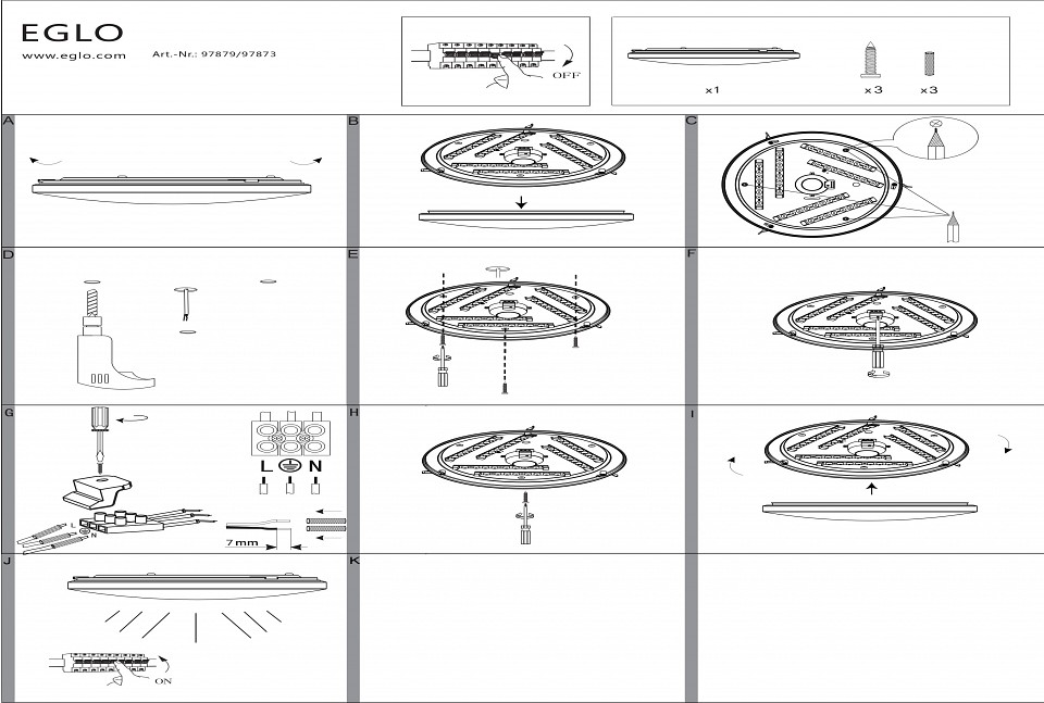 Накладной светильник Eglo ПРОМО Frania 97873 - 1