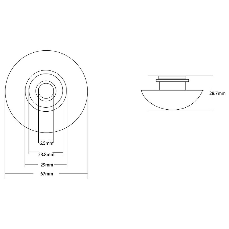Накладка для донного клапана Abber коричневая матовая AC0014MC - 1