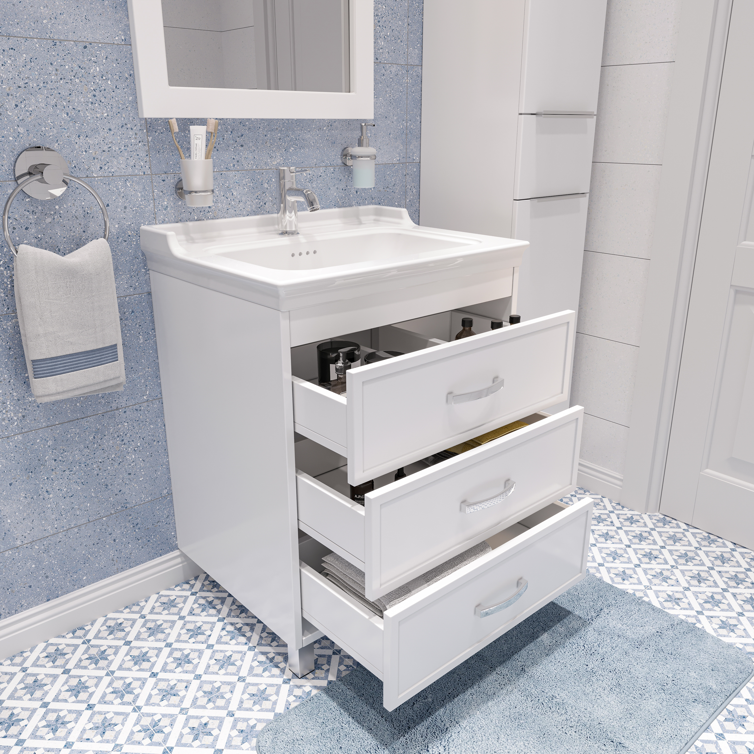 Мебель для ванной STWORKI Хальмстад 65 белая 490441 - 9