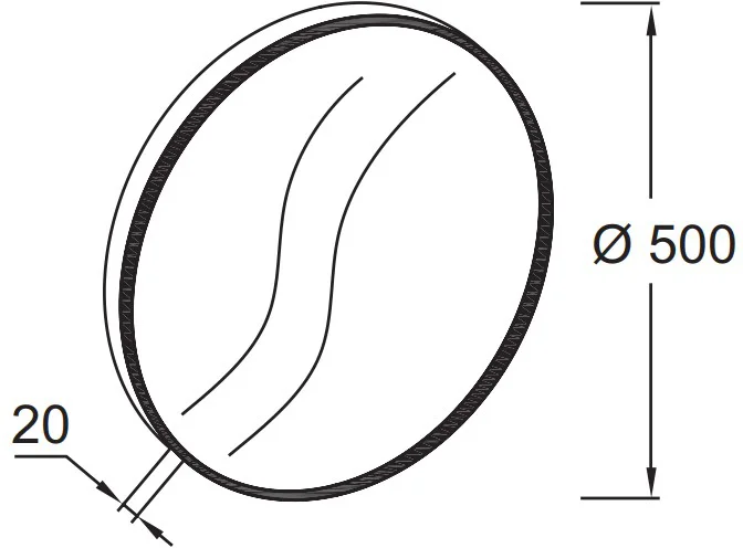 Зеркало Jacob Delafon Odeon Rive Gauche 50 черный сатин EB1176-S14 - 2