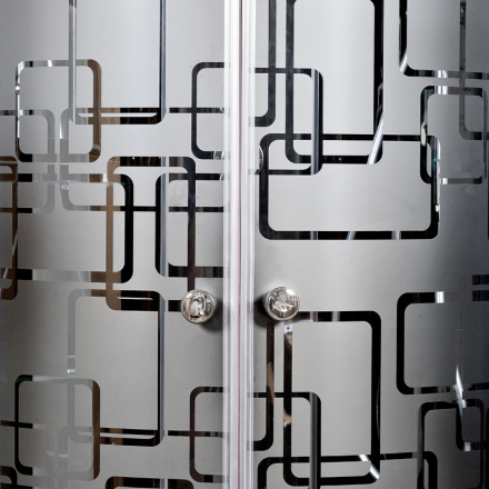 Душевая кабина Deto BM 90х90 хром  BM4590NBLACK - 6