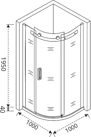 Душевой уголок Good Door Galaxy R-100-C-B ГЛ00017 - 3