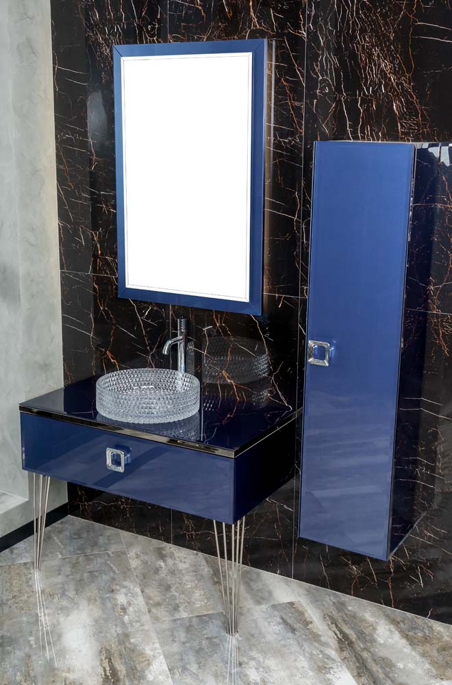 Тумба под раковину Armadi Art Lucido 80 синий 770-080-BL - 2