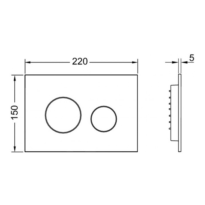 Кнопка смыва TECE Loop 2.0 9240926 белая матовая - 1