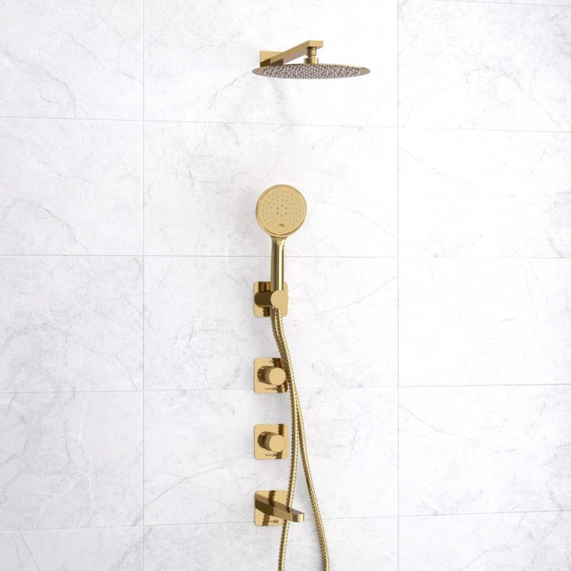 A7651.304.305.183.208.280.197.207 Встраиваемый комплект для ванны с верхней душевой насадкой, лейкой - 1