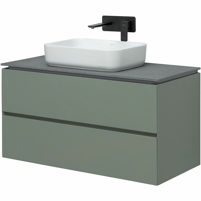 Тумба под раковину Allen Brau Infinity 100 серо - зеленый матовый 1.21003.CGM - 0