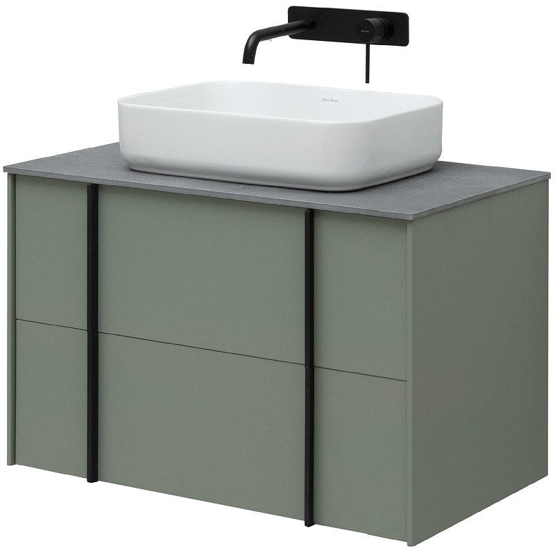Тумба под раковину Allen Brau Reality 80 серо - зеленый матовый 1.32005.CGM - 3