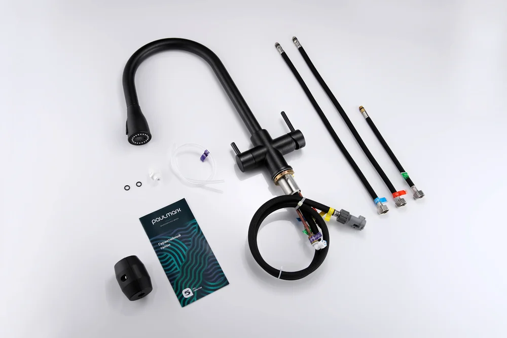 Смеситель для кухни Paulmark Lange черный матовый La214212-418 - 7