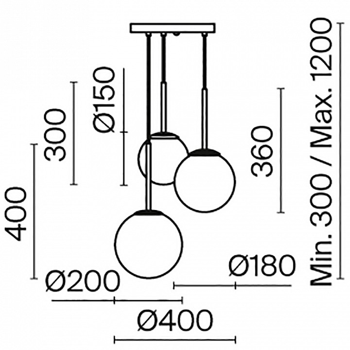 Подвесной светильник Maytoni Basic form MOD321PL-03W - 5